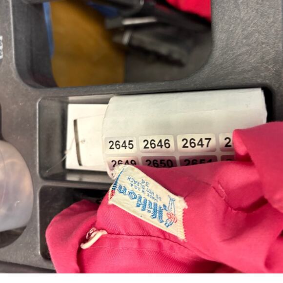 VTG 50s Hilton Elliott Bowling Shirt Womens Pink Hoyts Trailer Rentals Size 34 - Picture 8 of 8